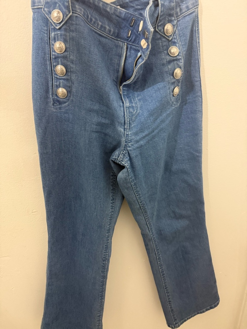 Petite 10 Crosby Derek Lam Light Blue Denim Jeans - Picture 2 of 2